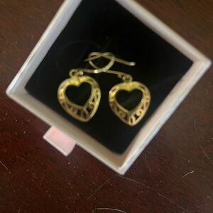 14K Gold Heart Earrings